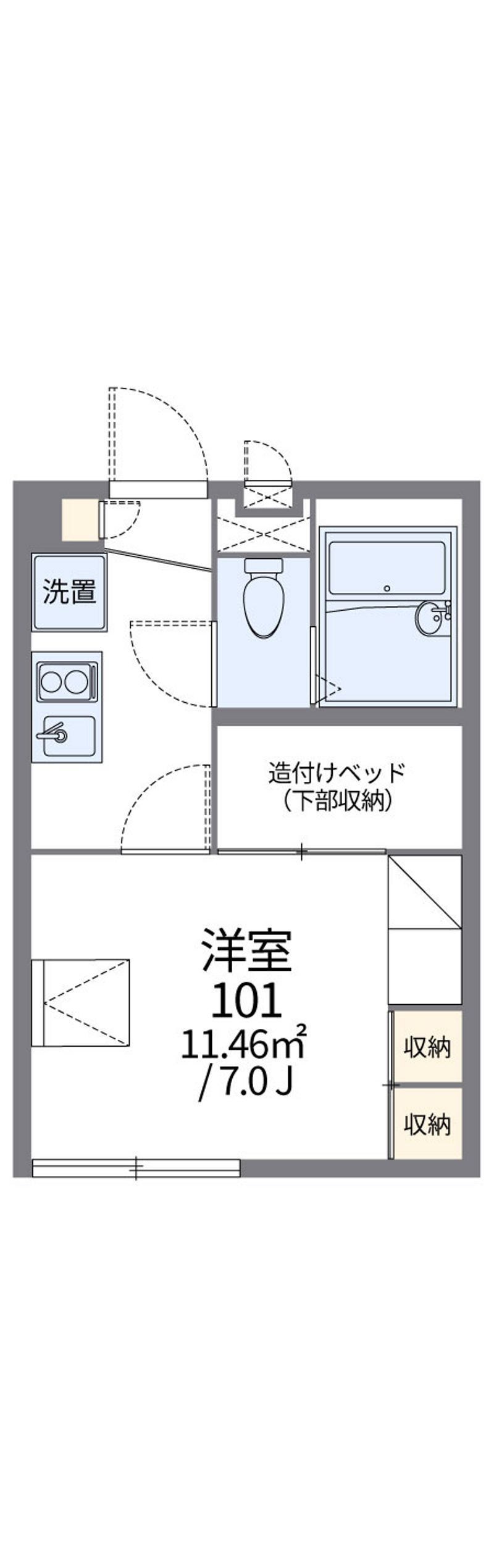 レオパレスさいわいⅡ 間取図