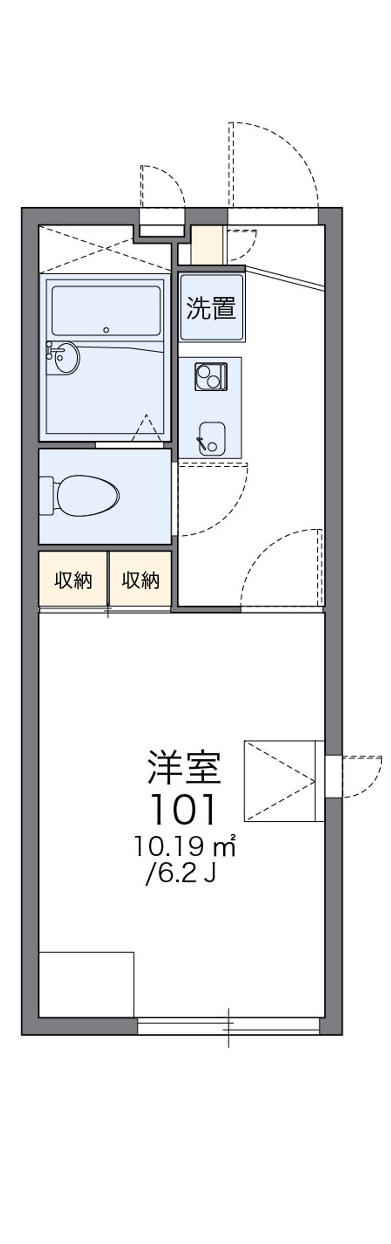 レオパレス片山ミオ 間取図