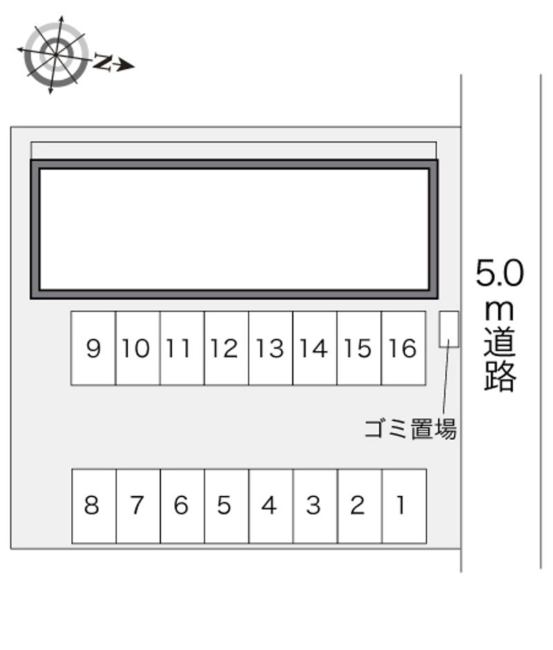 レオパレスグリーンハウス龍 配置図