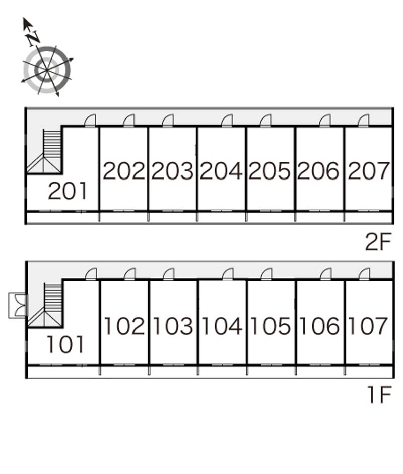 レオパレスホワイエⅠ 間取配置図
