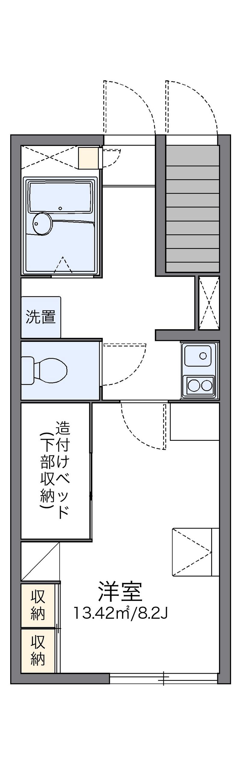 レオパレスフラーリッシュＢ 間取図