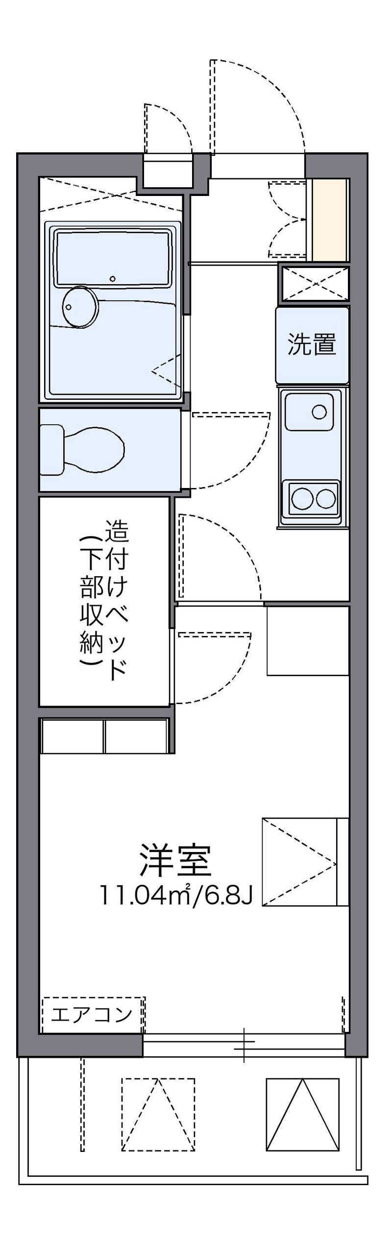 レオパレスウィステリアⅢ 間取図