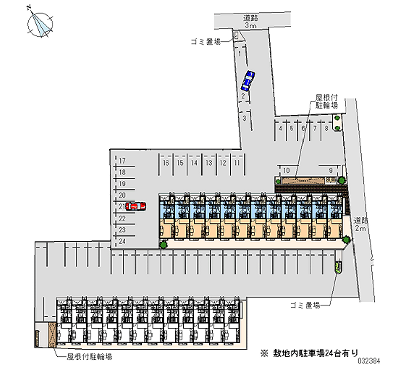 レオパレスサニーコート西高泊 月極駐車場