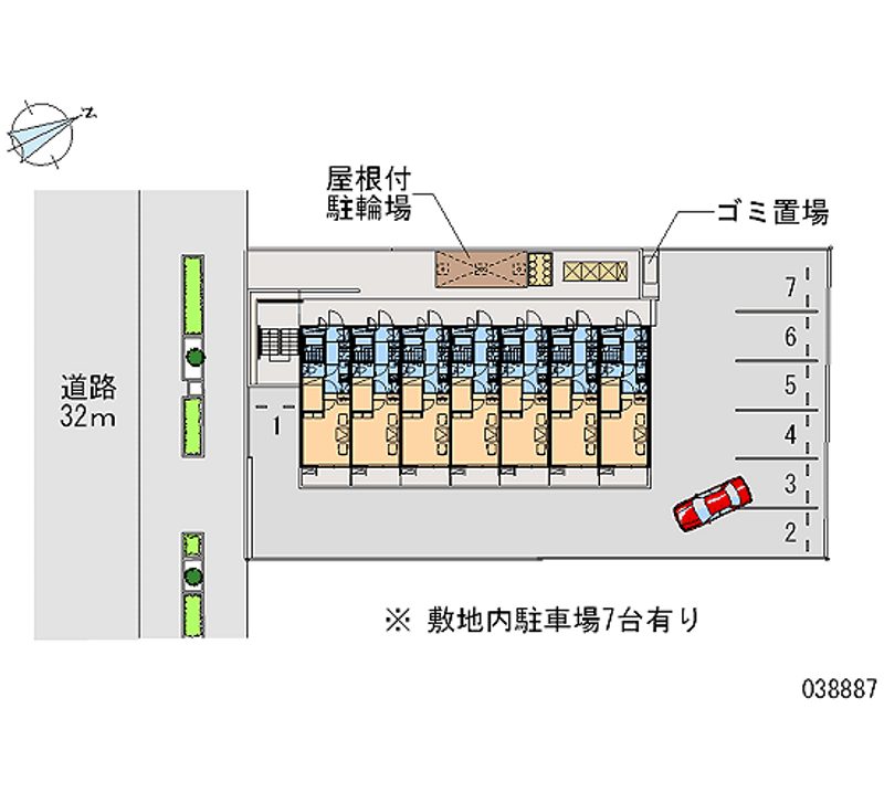 レオパレスかおり 月極駐車場