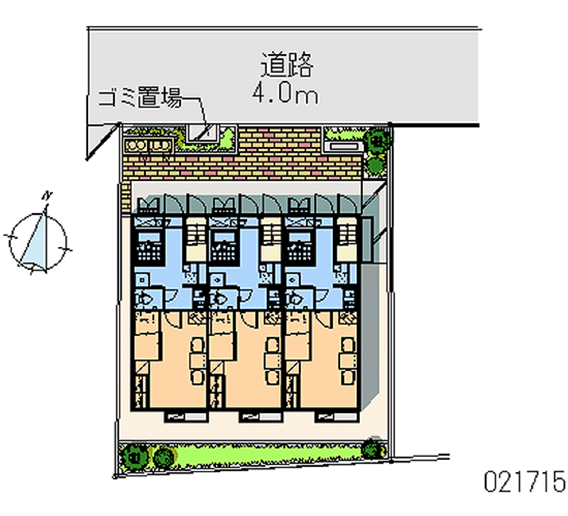 レオパレスモトウイング 区画図
