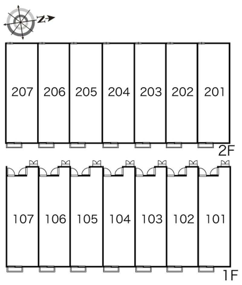 レオパレスソレーユⅡ 間取配置図