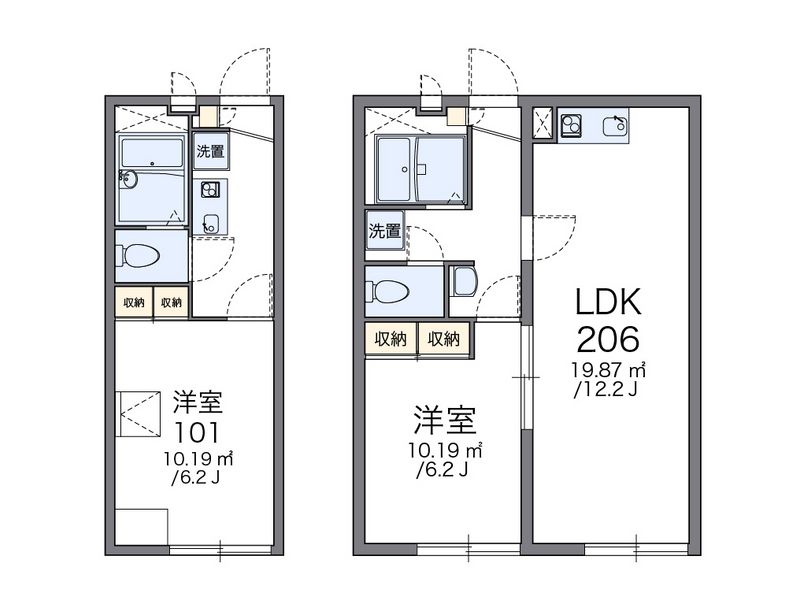レオパレスフォレット 間取図