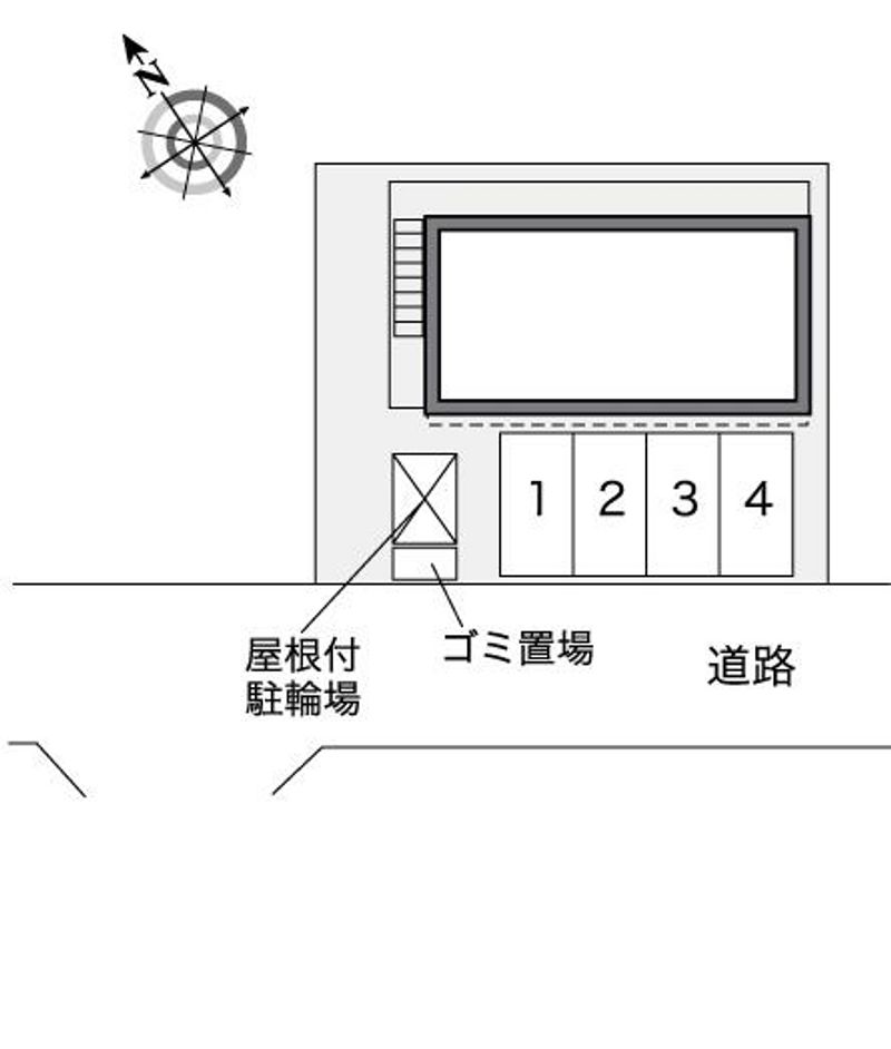 レオパレスシャルマン北越谷Ⅵ 配置図
