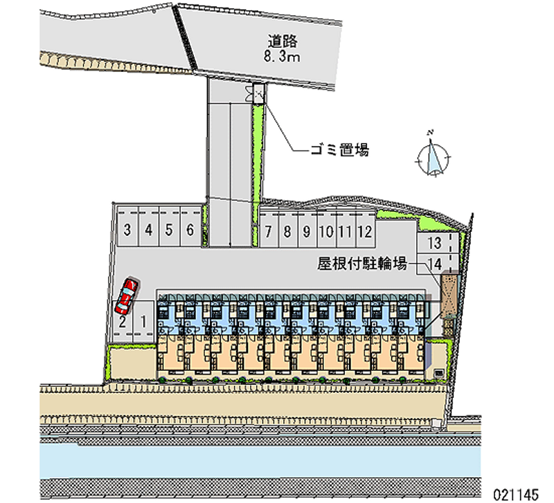 レオパレスグレイス多良見 月極駐車場