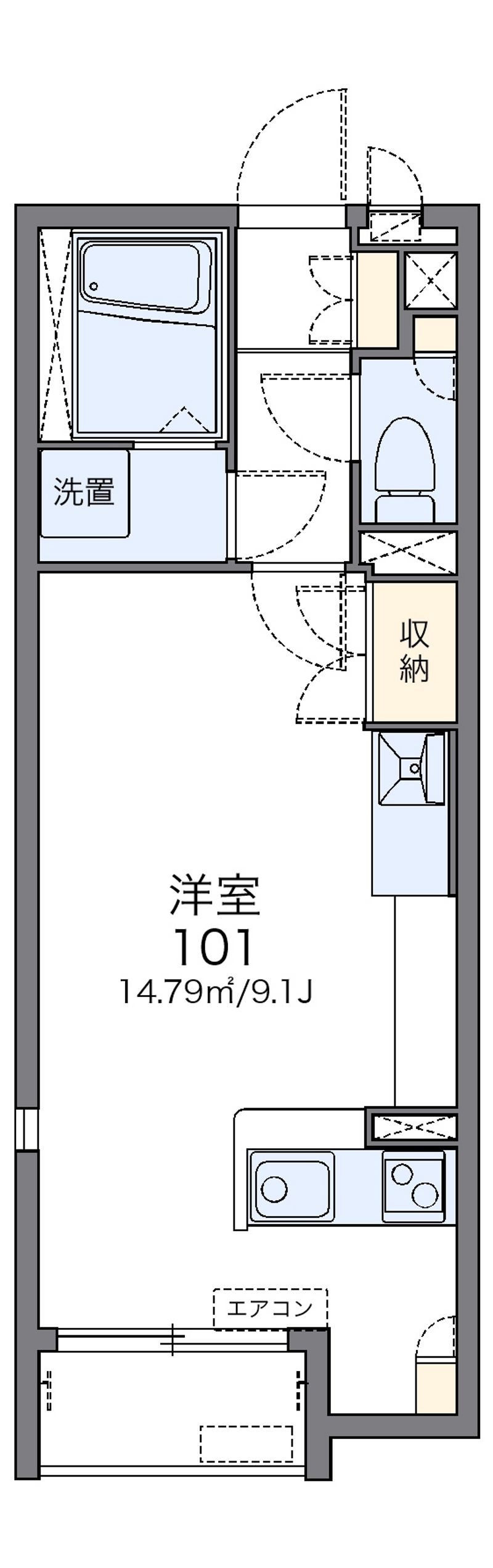 レオネクストアップルペア 間取図