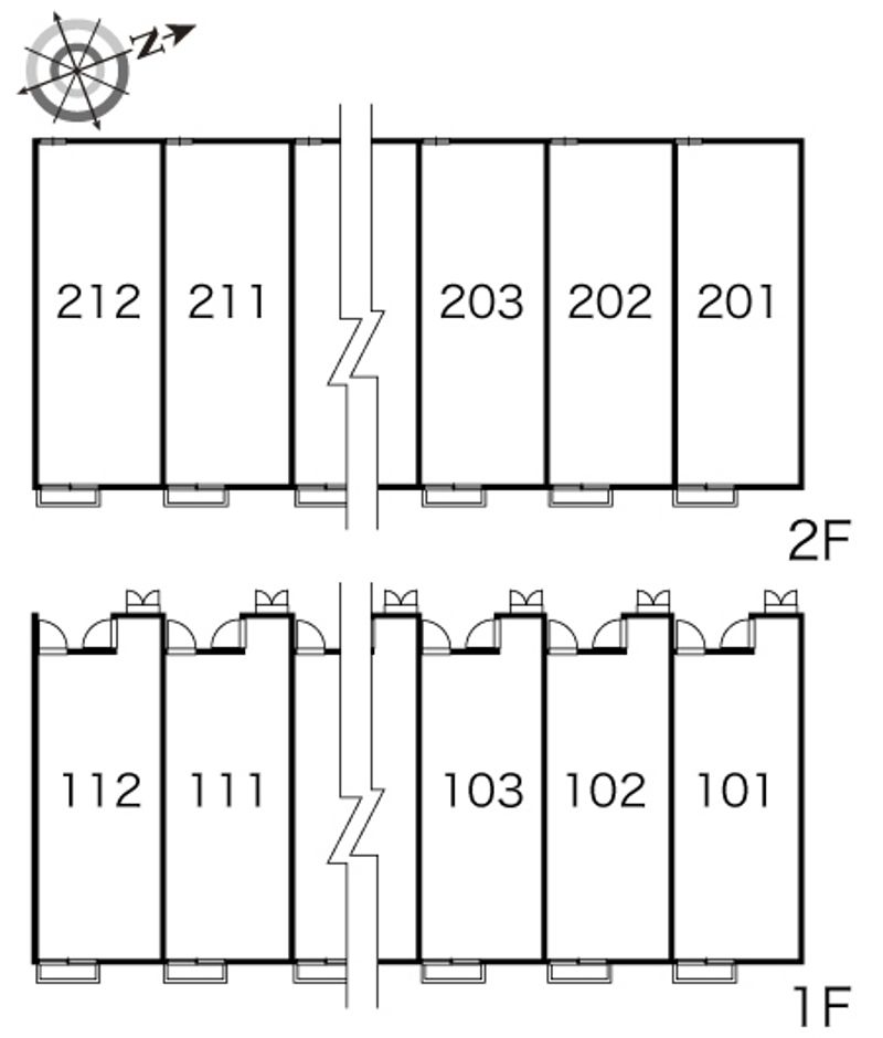 レオパレス高草 間取配置図