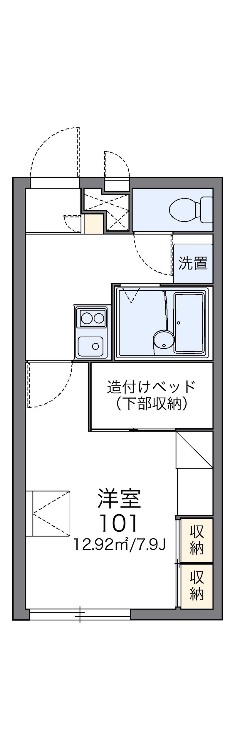 レオパレスコンフォール石橋Ｃ 間取図