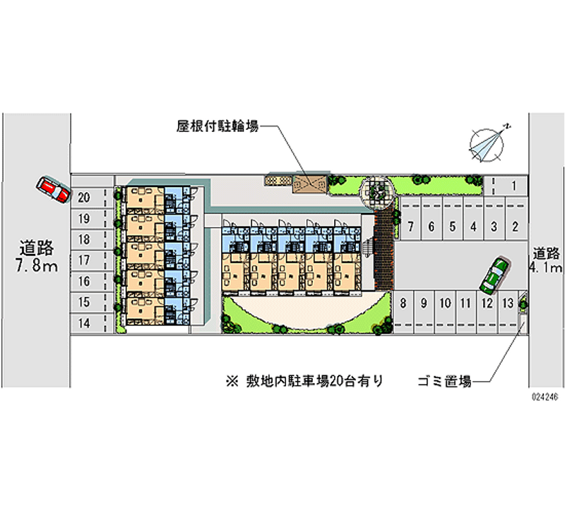 レオパレスパルコート 月極駐車場