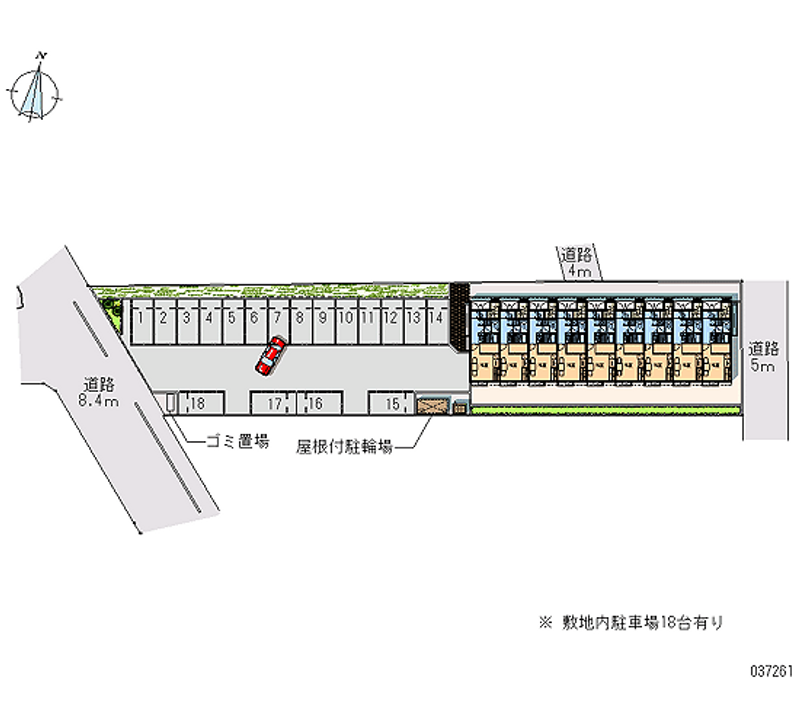 レオパレスサンフラワーつくば 月極駐車場