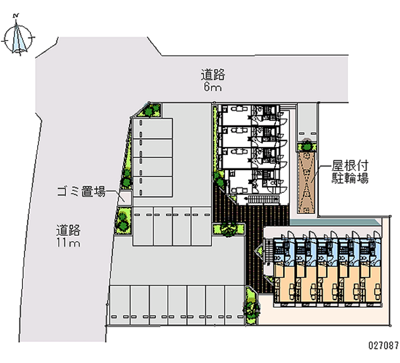 レオパレスハイツ旭が丘Ｂ 区画図