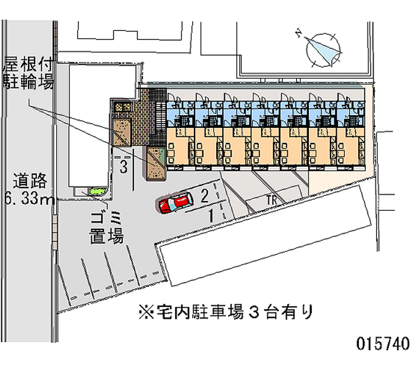 レオパレスひまわり 月極駐車場