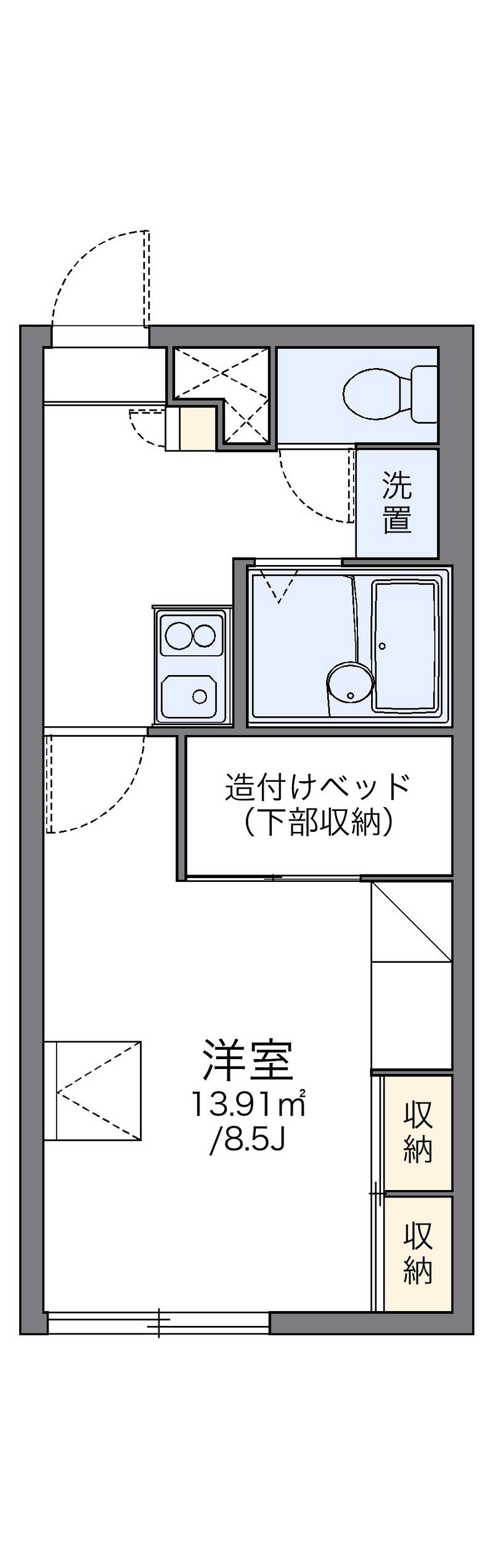 レオパレス白樺 間取図