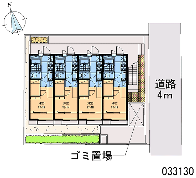 レオパレスポムール 区画図