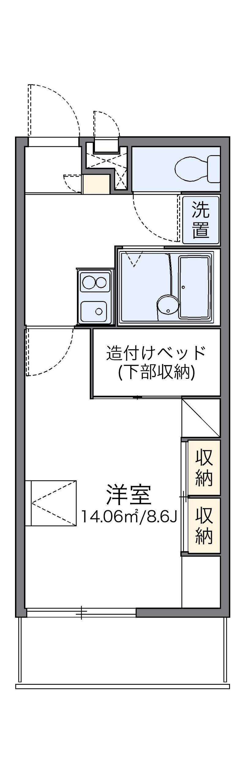 レオパレスサシェ 間取図