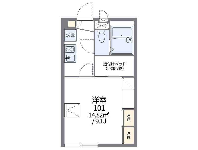 レオパレスタウンコート 間取図