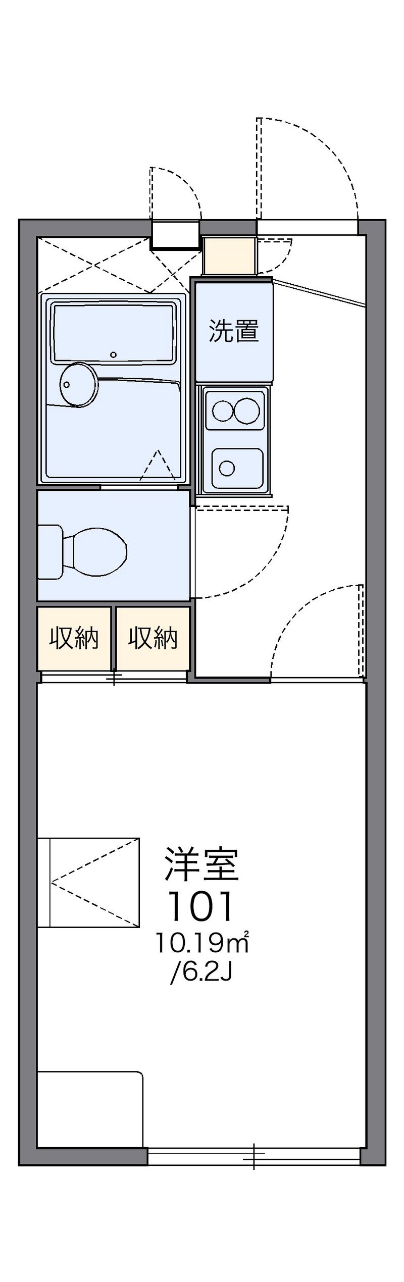 レオパレスアルジャンＫＯＹＡＭＡ 間取図