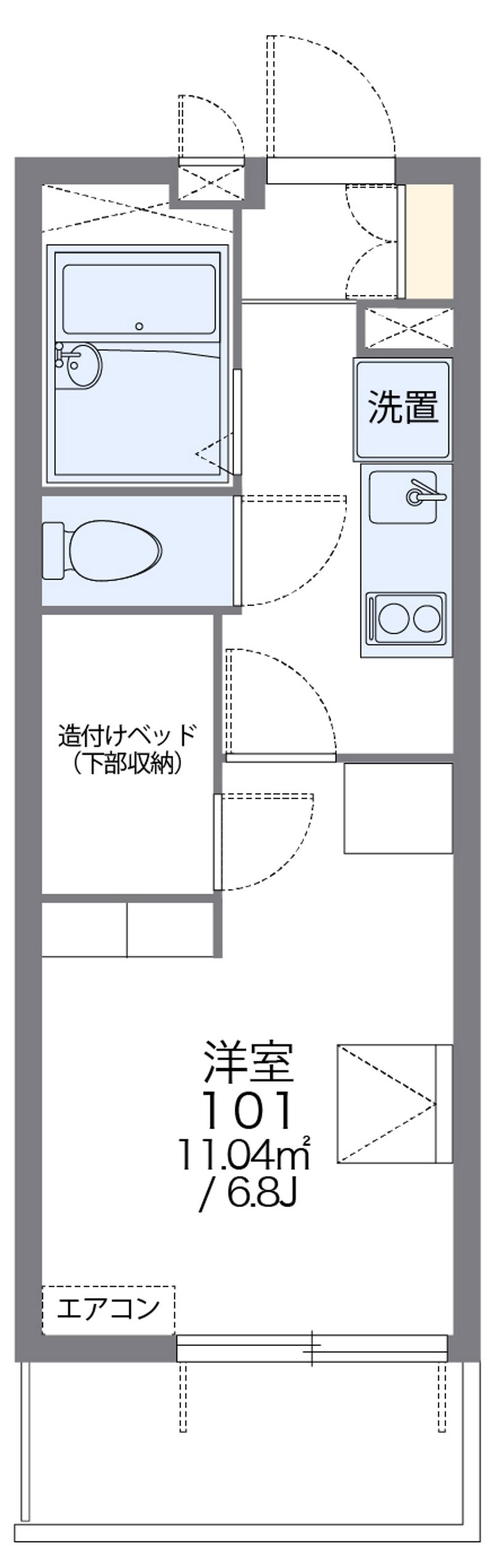 レオパレスメルベーユ　昭和Ⅲ 間取図