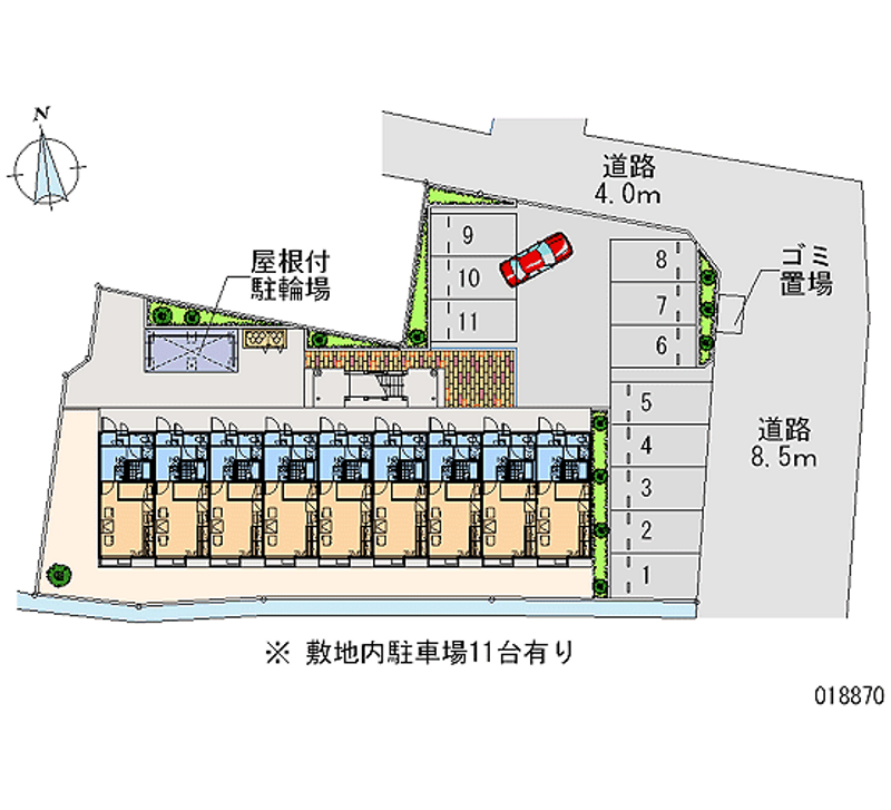 レオパレスＴＵＫＵＳＩＳＯ 月極駐車場