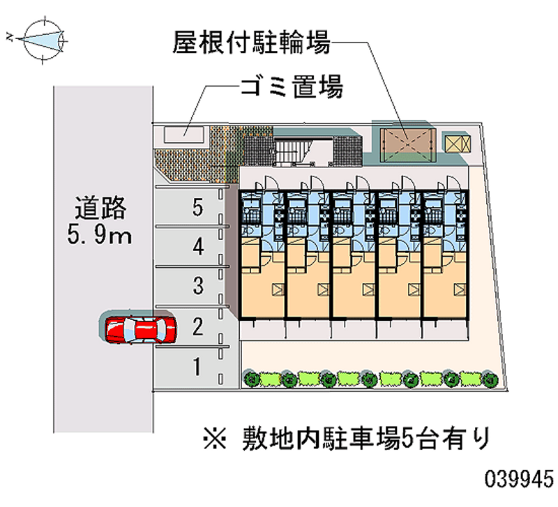 レオパレスオレンジＦ 区画図
