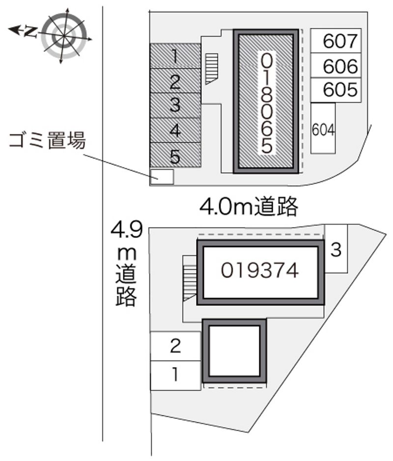 レオパレスパークサイドⅢ 配置図