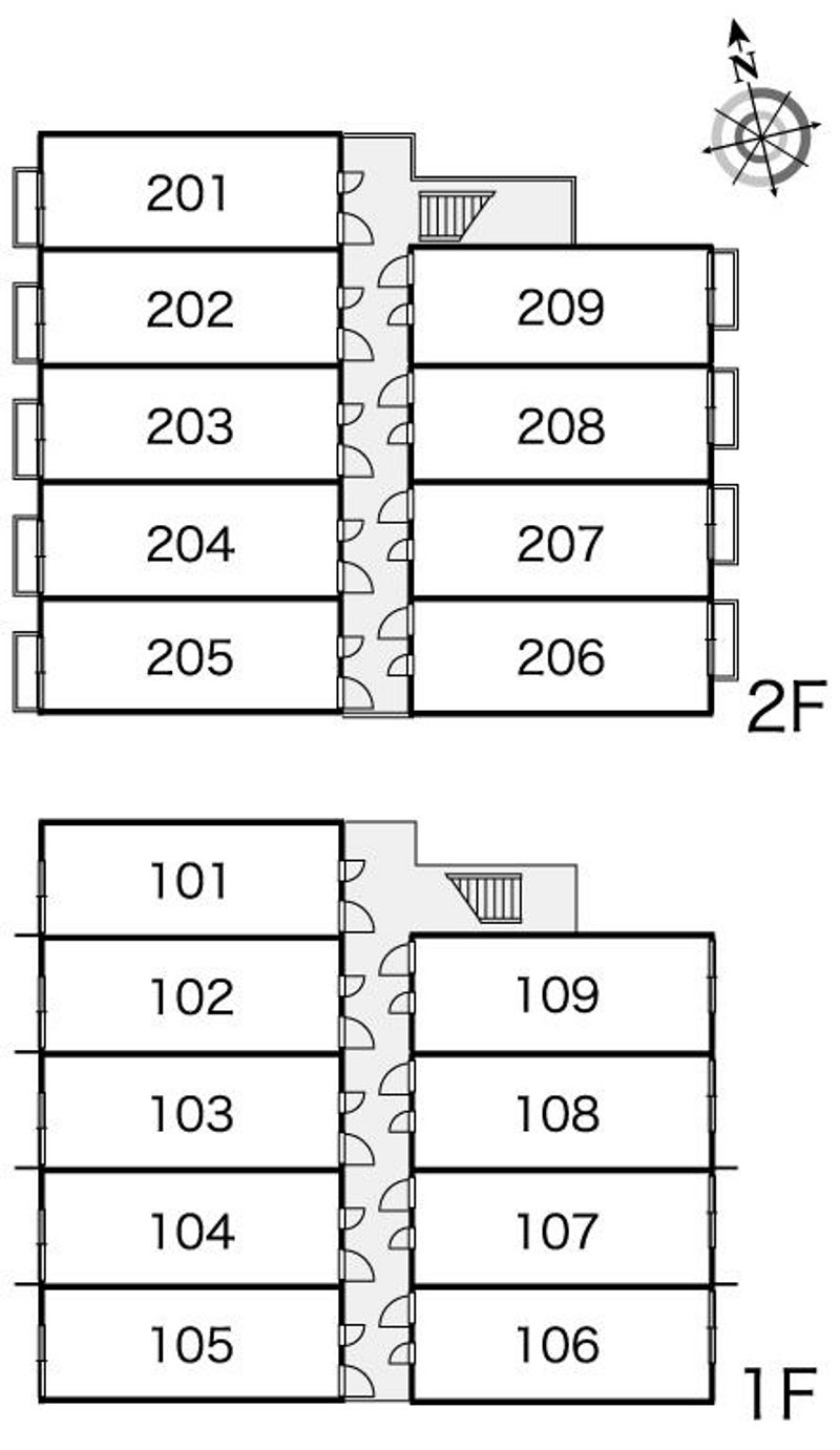 レオパレス北本西Ⅲ 間取配置図