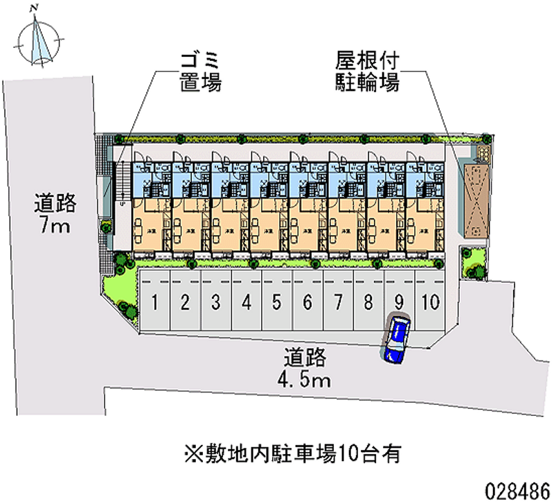 レオパレスアルファ 月極駐車場