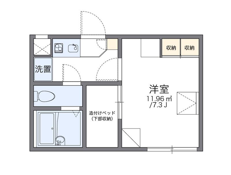 レオパレスシャルマン上野西 間取図