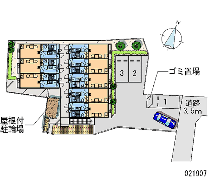 レオパレスヴィエント 区画図