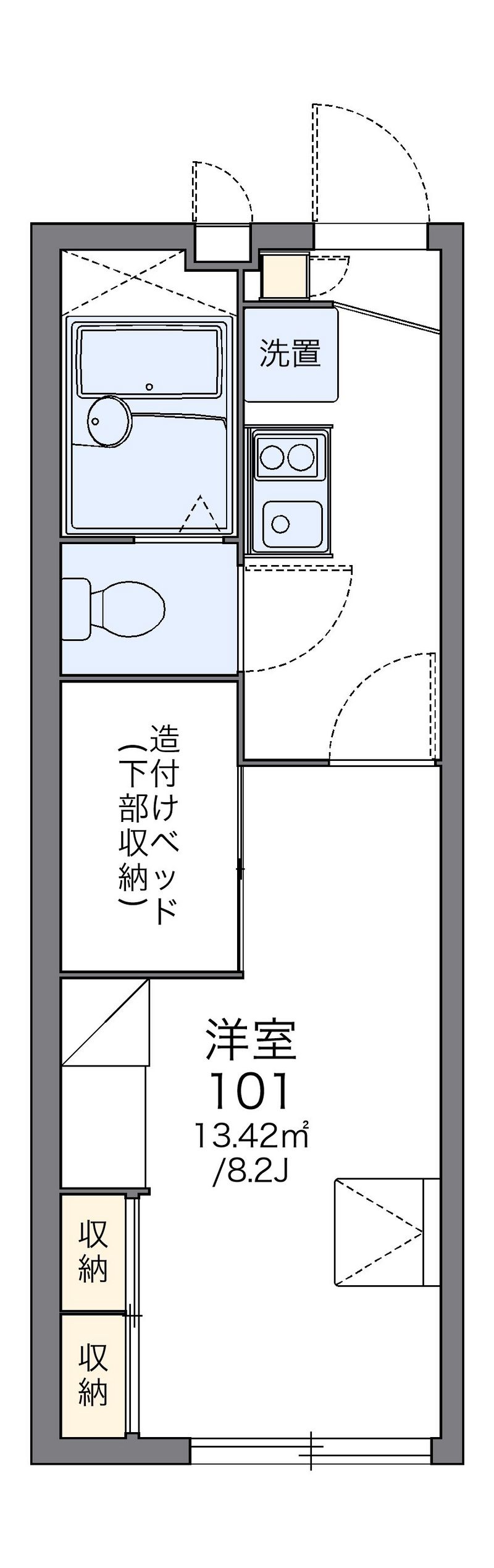 レオパレス雁が音 間取図