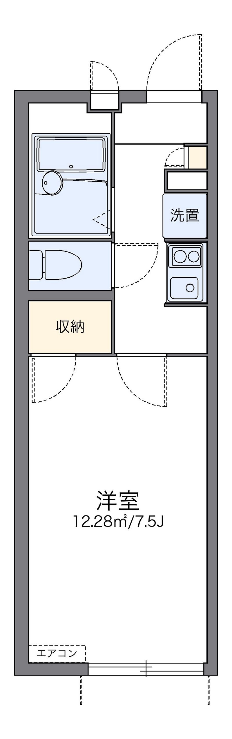 レオパレスグランドリア泉 間取図