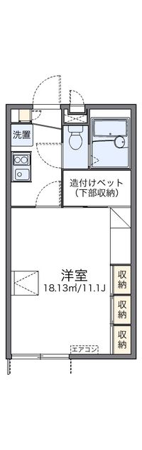 レオパレスイーストライト白井 間取り図