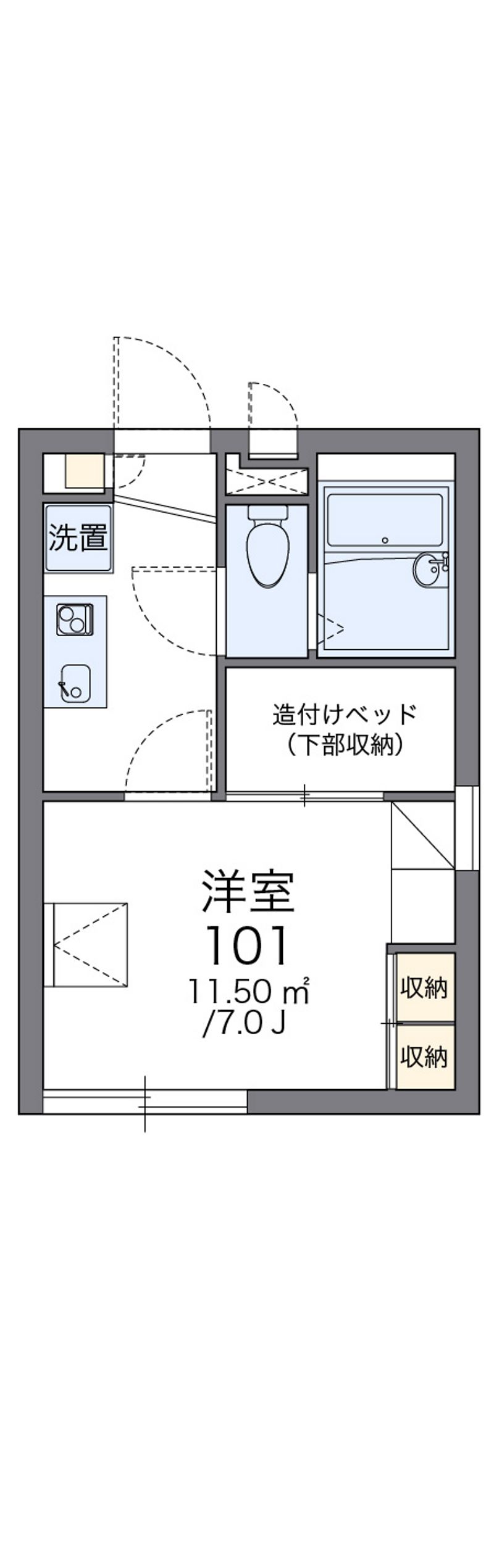 レオパレスやくら 間取図