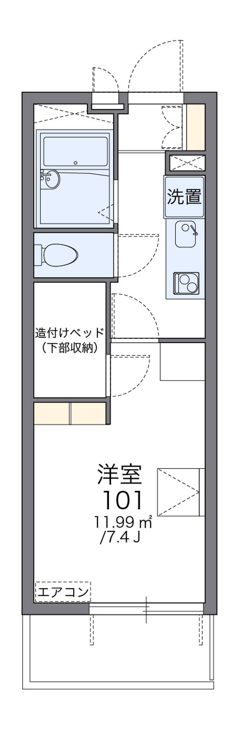 レオパレスゴールデンⅠ 間取図