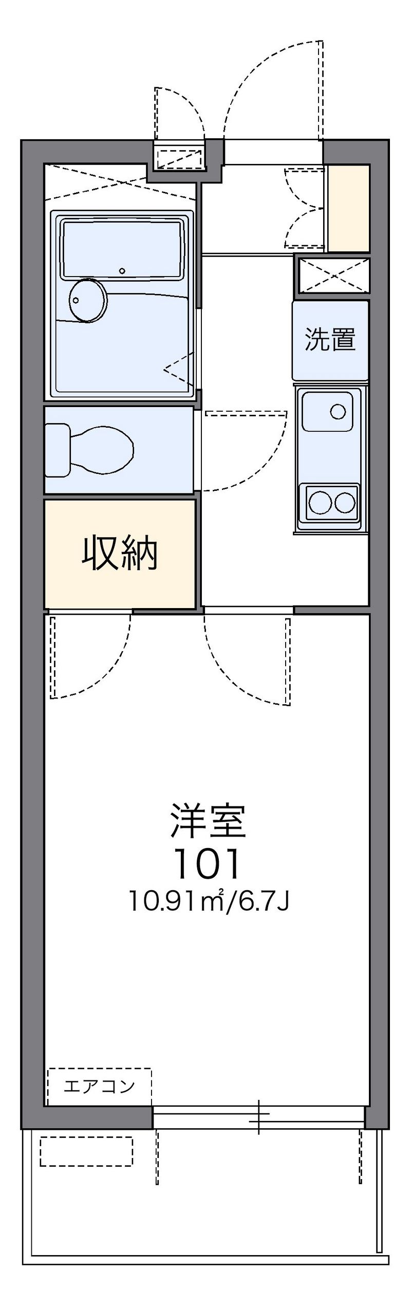 レオパレスカルム大津 間取図