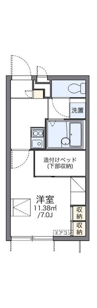 レオパレスウエスト 間取り図