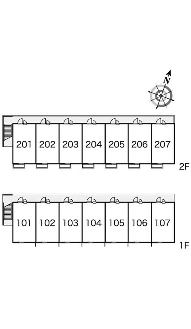 レオパレス瀬戸效範 間取配置図