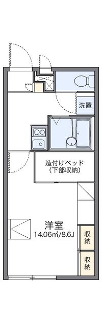 レオパレスコンフォートテカポＡ 間取り図