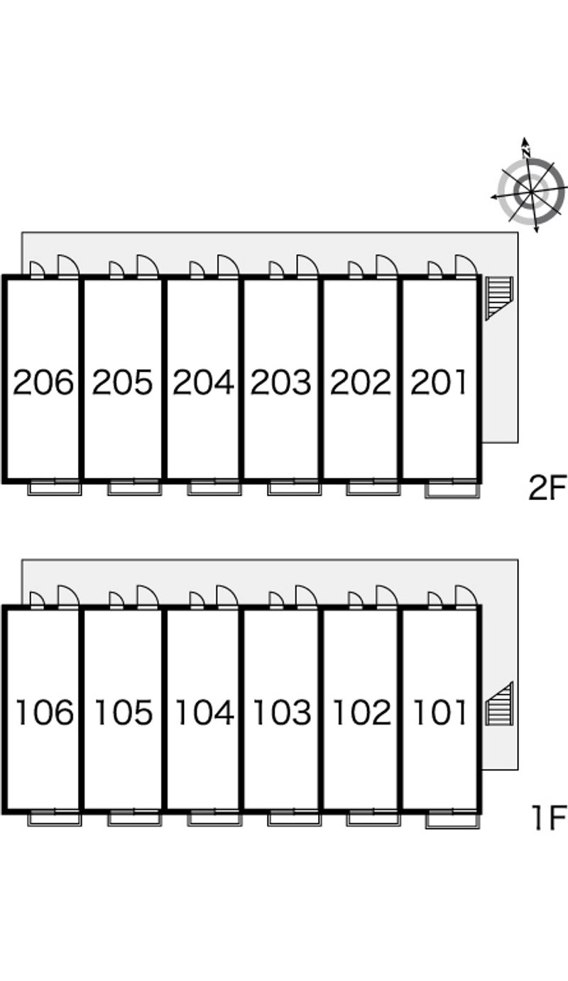 レオパレスはーとらんど 間取配置図