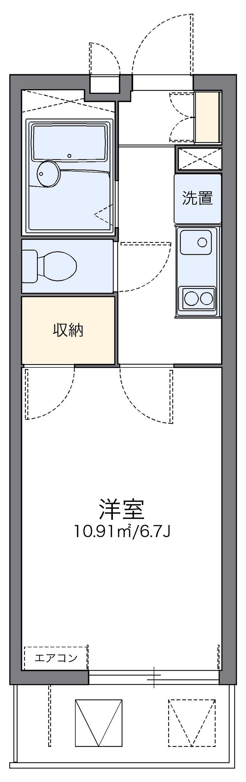 レオパレスオレンジの木 間取り