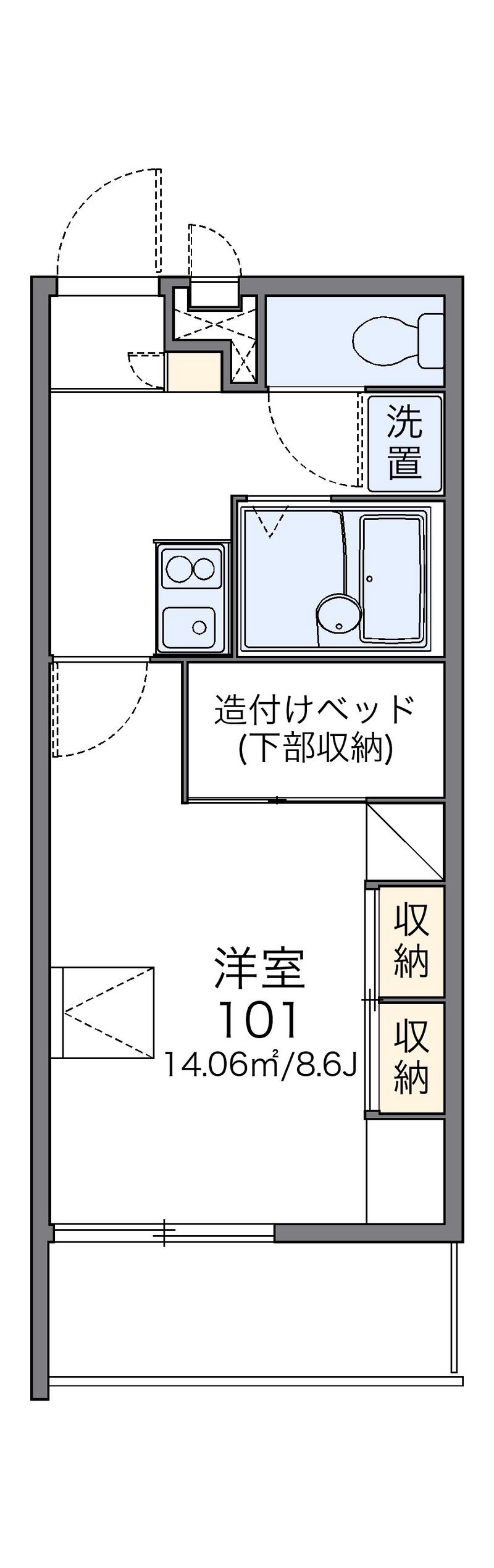 レオパレス神山 間取図