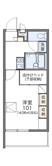 レオパレス神山 間取り図