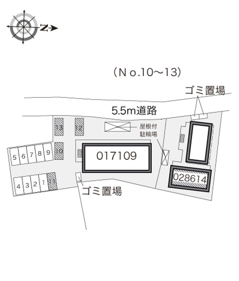レオパレスホークヒルズⅡ 配置図