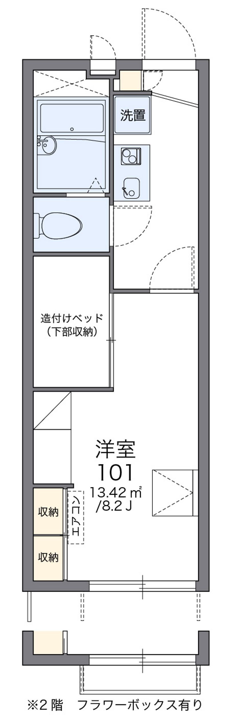 レオパレスＭＩＺＵＳＨＩＭＡ 間取図