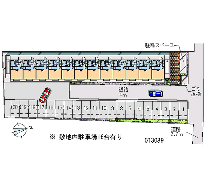 レオパレス中央 月極駐車場