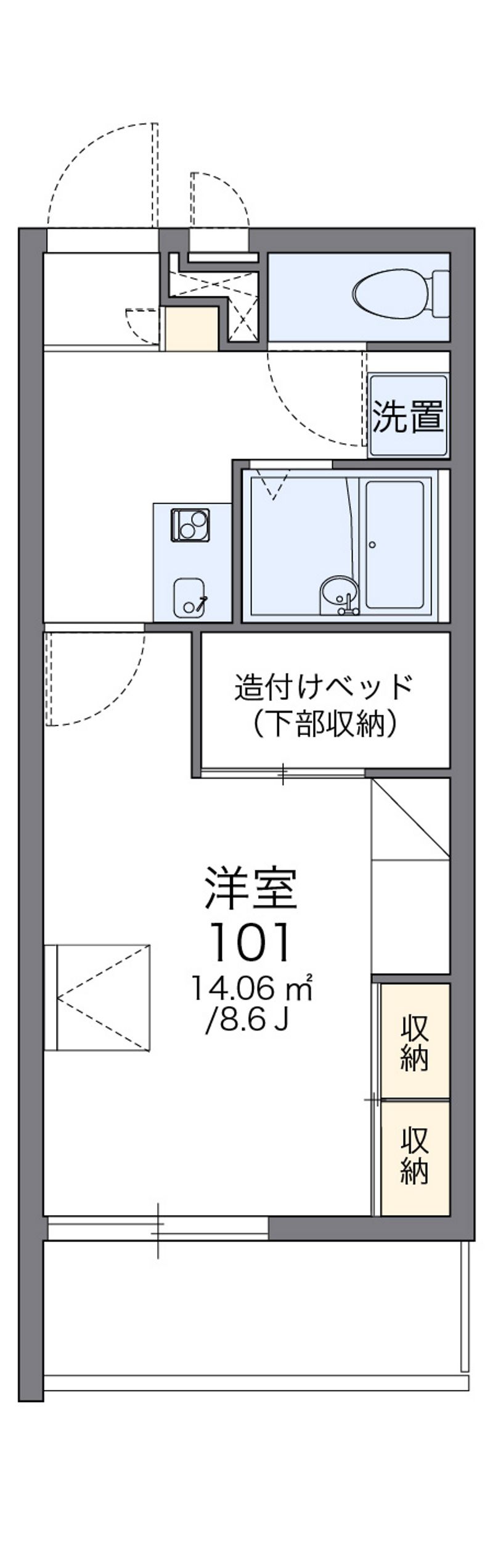 レオパレススリーアローズ 間取図